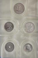 1986. 2f-20Ft (10xklf) forgalmi sor, "Magyar Népköztársaság - forgalmi érméi" feliratú kék...