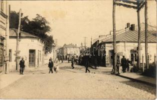 1917 Odobesti, Odobest; WWI street view, German soldiers. photo (EK)