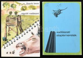 Dr. Szerb Imre: ...együtt vadászni. Keszthely, é.n., Neptun Bt. Kiadói papírkötés. + Vadászati alapismeretek. (A vadászvizsga anyaga). Bp., 1975, Mezőgazdasági Kiadó. Kiadói papírkötés, a borítón némi kopással.