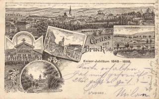 1898 Bruck-Újfalu with military camp