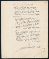 - cca 1910 Szepessy László (1880-1915) tanár, költő, újságíró "Anyám dala" c. versének aut...