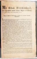 Az 1848-49-es szabadságharc emlékei. Nyomtatvány, rendelet és felhívás gyűjtemény. Összesen 30 erede...