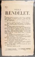 Az 1848-49-es szabadságharc emlékei. Nyomtatvány, rendelet és felhívás gyűjtemény. Összesen 30 erede...