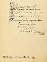 1894-1898 Vánki Viola (1879-1961) székelyudvarhelyi lány emlékkönyve, benne számos érdekes bejegyzés...