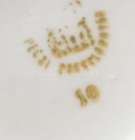 Zsolnay manófüles tejszínkiöntő, jelzéssel, kopással, m: 10 cm