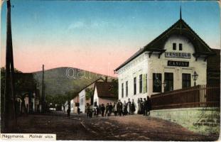 1913 Nagymaros, Molnár utca, Vendéglő a Kék Dunához, kaszinó (casino), étterem. Breuer Jenő kiadása (EK)