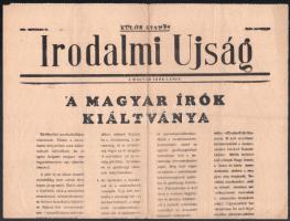 1956. október 24. Az Irodalmi Újság különkiadása, benne a magyar írók kiáltványa