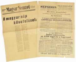 1956. október 26. A Magyar Nemzet rendkívüli 3. száma, benne: a magyar nép követelései