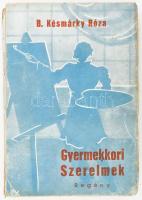 B. Késmárky Róza: Gyermekkori szerelmek. Bp., é.n., Fővárosi Könyvkiadó (Fővárosi Nyomda Rt.), 280 p. Kiadói illusztrált papírkötés, sérült, viseltes borítóval, a gerincen kisebb hiánnyal. A szerző által DEDIKÁLT példány.