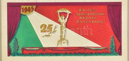 cca 1970-1985 Szocreál dekorációs tervek vegyes tétele