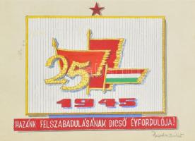 cca 1970-1985 Szocreál dekorációs tervek vegyes tétele