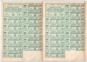 Mándok 1927. "Mándoki Takarékpénztár Részvénytársaság" tíz részvénye egyenként 20P-ről, ös...