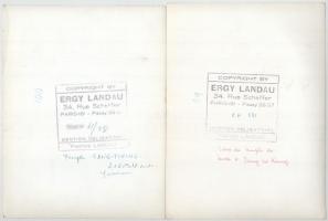 Ergy Landau (1896-1967) magyar származású francia fotográfus 5 db kínai útján készült pecséttel jelz...