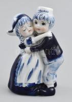 Delft kézzel festett szerelmes pár, jelzéssel, hibátlan, m: 12,5 cm
