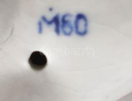 Delft labdával játszó macska. Sorszámmal jelzett, hibátlan, h: 10,5 cm, m: 6,5 cm