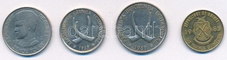 Egyenlítői-Guinea 1962. 10Fr Cu-Ni + 1969. 5p Cu-Ni + 25p Cu-Ni + 1985. 10Fr T:XF kis ph
Equatorial...