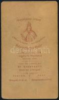 cca 1870 Férfiportré, keményhátú fotó Szentkuty István pesti műterméből, 10,5×6,5 cm