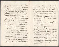 1917 Bp., Sztehlo Kornél (1847-1940) evangélikus vallású ügyvéd 2 db saját kezű (magyar, ill. német ...