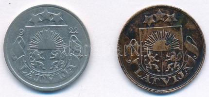 Lettország 1922. 10s Ni + 1926. 2s bronz T:XF,VF patina, kis ph
Latvia 1922. 10 Santimu Ni + 1926. ...