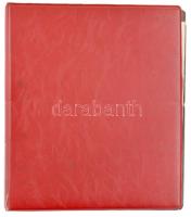 Négygyűrűs műbőr album berakólapok nélkül, használt állapotban