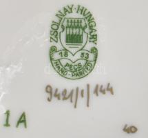 Zsolnay Sisy mintás porcelán ékszeres doboz. Kézzel festett, jelzett, hibátlan 7x7 cm