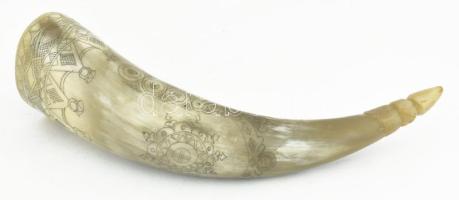 Faragott szarú kaszakő tartó 20 cm