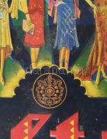 cca 1930? Gönczi-Gebhardt Tibor (1902-1994): Filtex Sevilla kelmereklám, litografált, dombornyomott ...