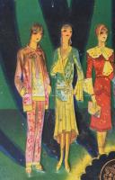 cca 1930? Gönczi-Gebhardt Tibor (1902-1994): Filtex Sevilla kelmereklám, litografált, dombornyomott ...