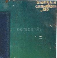 cca 1930? Gönczi-Gebhardt Tibor (1902-1994): Filtex Sevilla kelmereklám, litografált, dombornyomott ...