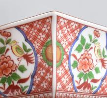cca 1980, 5 darab japán evőtál, négyszögletes forma, pecsételt jelzéssel, hibátlan 10x10x6 cm