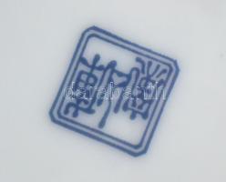 cca 1980, 5 darab japán evőtál, négyszögletes forma, pecsételt jelzéssel, hibátlan 10x10x6 cm