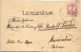 1896 (Vorläufer!!!) Siófok, kézzel rajzolt és festett egyedi művészlap fecskével és esernyős verebek...