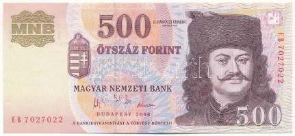 2006. 500Ft "A forradalom 50. évfordulója 1956. október 23.", "EB" sorozatjellel...