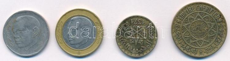 Marokkó 1946. 5Fr Al-bronz + 1952. 20Fr Al-bronz + 2002. 2D Cu-Ni "VI. Mohammed" + 10D "VI. Mohammed" T:AU-VF Morocco 1946. 5 Francs Al-bronze + 1952. 20 Francs Al-bronze + 2002. 2 Dirhams Cu-Ni "Mohammed VI" + 10 Dirhams "Mohammed VI" C:AU-VF