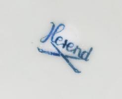 Herendi négyoldalas virágmintás kínáló, áttört mintával, kézzel festett, 3. oszt. jelzéssel, kopássa...