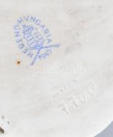 Herendi lila virágmintával kézzel festett hamutál, jelzéssel, hibátlan, d: 15 cm