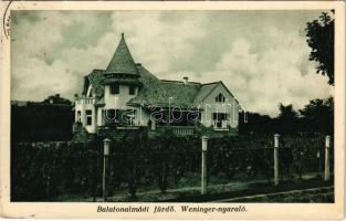 1933 Balatonalmádi, Weninger nyaraló, villa (EK)