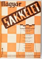 1960-1961 Magyar Sakkélet folyóirat két teljes évfolyama (10-11. évf., 1-12. sz.) egybekötve, félvászon-kötésben