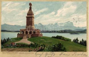 Zugspitz Bismarckthurm Litho