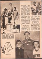 1956 A melbournei olimpia, fekete-fehér fotókkal illusztrált ismertető kiadvány, 64 p
