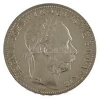 1885KB 1Ft Ag &quot;Ferenc József / Barokk címer&quot; T:AU apró ph. / Hungary 1885KB 1 Forint Ag &quot;Franz Joseph&quot; Kremnitz C:AU tiny edge error Adamo M15