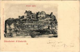 1901 Fülek, Filakovo; vár. Fénynyomat Divald műintézetéből / Filakovsky hrad / castle (fl)