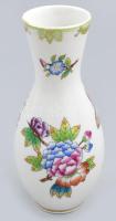 Herendi Viktória mintás váza. Kézzel festett, jelzett, minimális kopással 15 cm