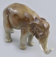 Royal dux elefánt Kézzel festett, jelzett, minimális kopással 15 cm