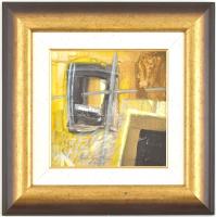 Sebestyén János (1957-): Ablak. Akril, farost, jelzett, keretben, 24x24 cm Kis sérülés a kereten