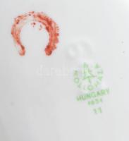 Hollóházi tojás bonbonier, matricás, jelzett, ragasztott, h: 15 cm, m:9,5 cm