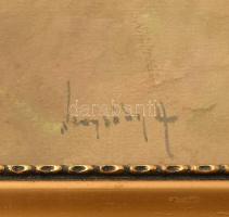 Neogrády Antal (1861-1942): Lány a réten. Akvarell, papír, jelezve balra lent. Üvegezett fakeretben,...