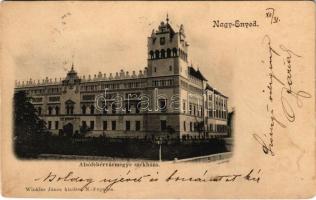 1901 Nagyenyed, Aiud; Alsó-Fehér vármegye székháza, vármegyeháza. Winkler János kiadása / county hall (Rb)