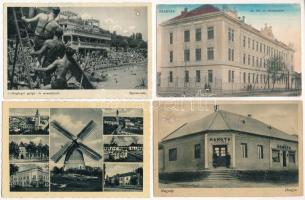 27 db RÉGI magyar város képeslap vegyes minőségben / 27 pre-1945 Hungarian town-view postcards in mi...