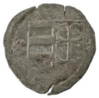 1444. Obulus Ag "I. Ulászló" (0,50g) T:F repedés, kis kitörés Hungary 1444. Obulus Ag "Wladislaus I" (0,50g) C:F cracked Huszár: 612., Unger I.:479.a